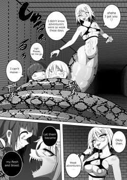 カイガ【kaiga】 - Lamia swallowed more than her limit and her stomach is about to burst ENG ver